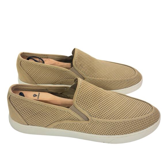 Flag Ltd Napa Glove Leather Slip‑On Loafer Men 11M Tan Perforated Casual Shoe - Picture 5 of 10